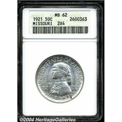 1921[50C] Missouri 2x4 MS62 ANACS.