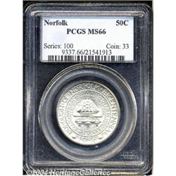 1936[50C] Norfolk MS66 PCGS.