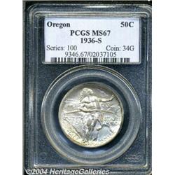 1936-S[50C] Oregon MS67 PCGS.
