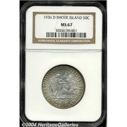 1936-D[50C] Rhode Island MS67 NGC.