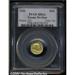 1922[G$1] Grant no Star MS64 PCGS.