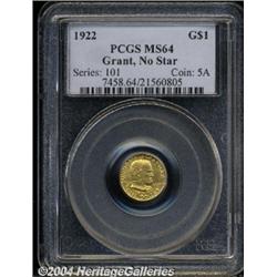 1922[G$1] Grant no Star MS64 PCGS.