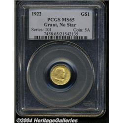 1922[G$1] Grant no Star MS65 PCGS.