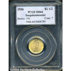 1926[$2 1/2] Sesquicentennial MS64 PCGS.
