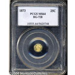 1873[25C] Liberty Octagonal 25 Cents, BG-728, R.3, MS64 PCGS.