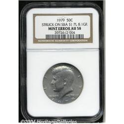 1979[50C] Kennedy Half Dollar--Struck on a SBA Planchet--AU58 NGC.