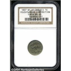 1837[1C] Feuchtwanger Cent MS65 NGC.