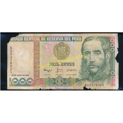 Bank Of Peru $1000 Banknote