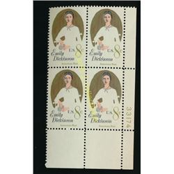 USA 8 Cent Emily Dickinson Block Of 4 Stamps