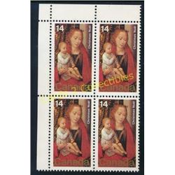 Canada 14 Cent Christmas Stamps Block Of 4