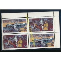 Canada Tar Sands/Silver 14 Cent Stamps Block Of 4