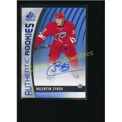 17-18 SP GU Autographs Blue Valentin Zykov