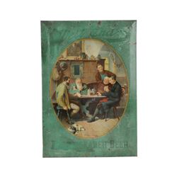 West End Brewery, N.Y Tin Litho Sign