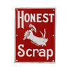 Image 1 : Honest Scrap Tobacco Porcelain Sign