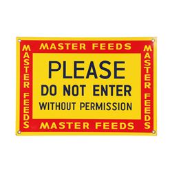 Master Feeds Tin Litho Sign