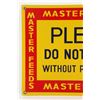 Image 2 : Master Feeds Tin Litho SIgn