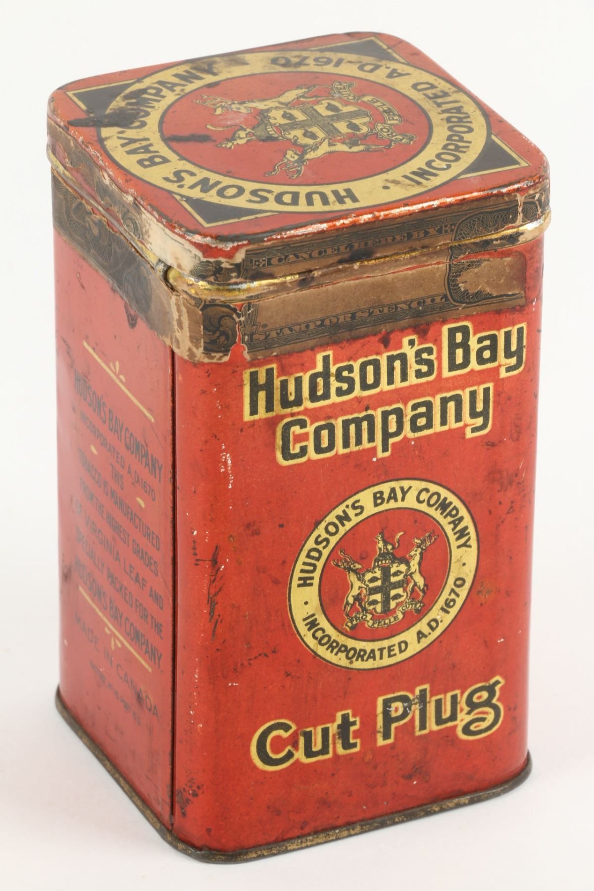 Hudson's Bay Cut Plug Tobacco Tin