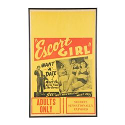 Escort Girl "Adult Only" Poster