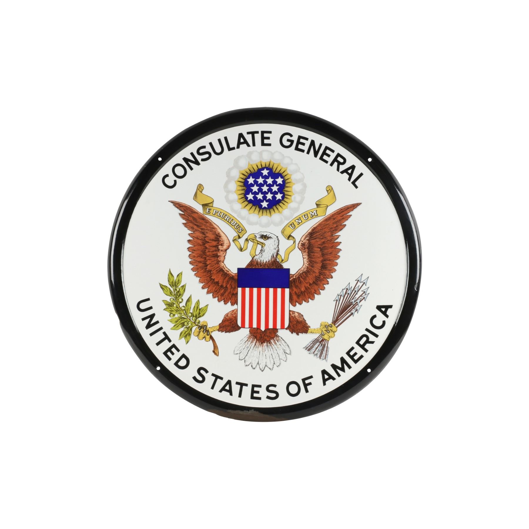 United States Consulate General Porcelain Sign