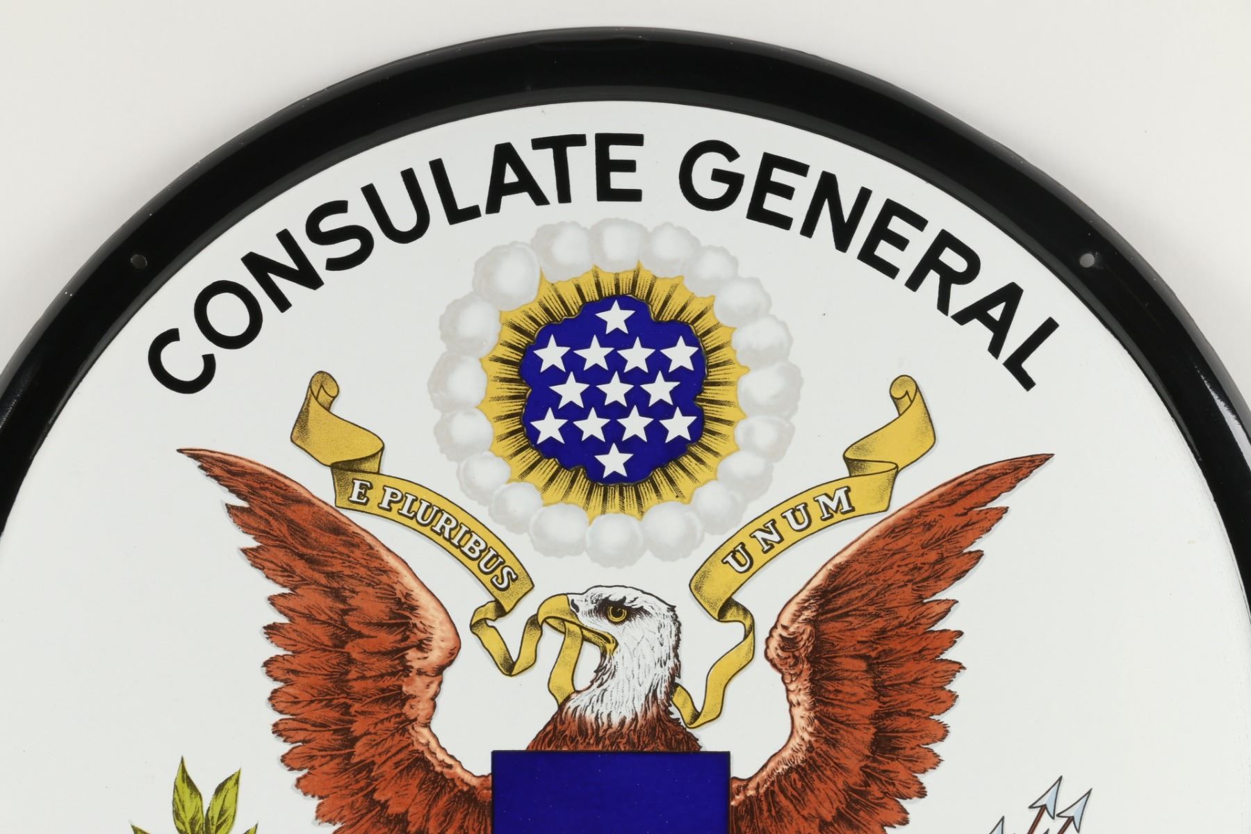 United States Consulate General Porcelain Sign