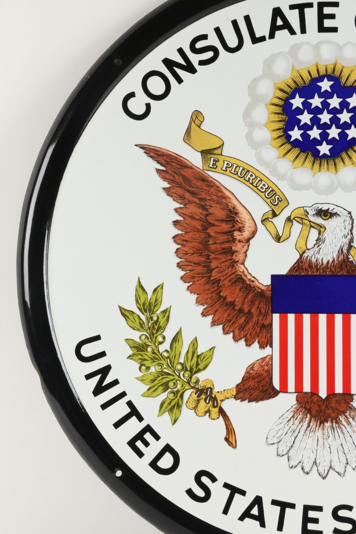 United States Consulate General Porcelain Sign
