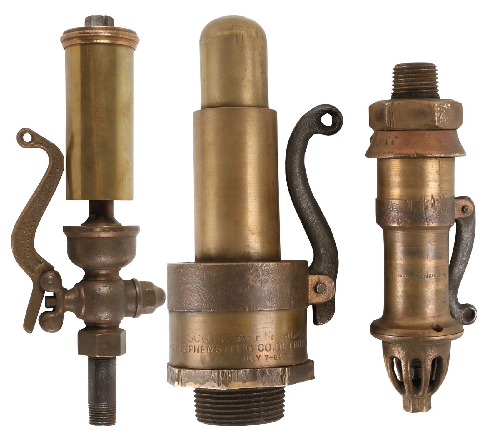 Brass Steam Whistle & Valves