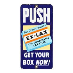 Ex-Lax Porcelain Door "Push" Plate