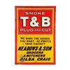 Tuckett & Billings Tobacco Tin Litho Sign