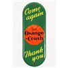 Image 4 : Orange Crush Porcelain Door "Push" Plate