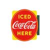 Image 1 : Coca-Cola Porcelain Flange Sign