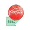 Image 1 : Coca-Cola Tin Litho "Drugs" Button Sign