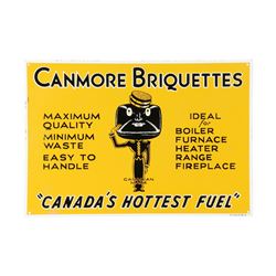 Canmore Briquettes Tin Litho Sign