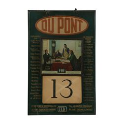 Dupont Explosives Tin Litho Calendar