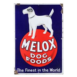 Melox Dog Foods Porcelain Sign