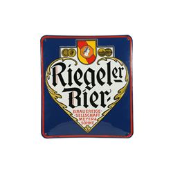 Riegeler Bier Porcelain Sign, Germany