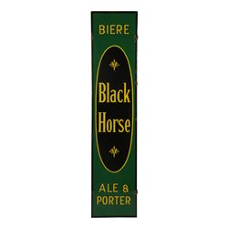 Black Horse Porcelain Sign