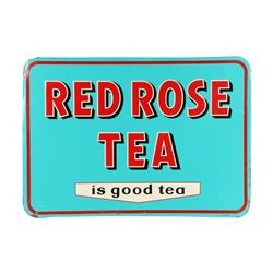 Red Rose Tea Tin Litho Sign