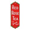 Image 1 : Red Rose Tea Porcelain Door "Push" Plate