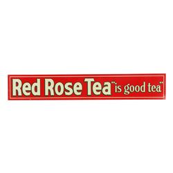 Red Rose Tea Tin Litho Sign