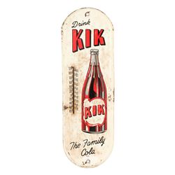 Kik Cola Tin Litho Thermometer