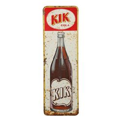 Kik Cola Tin Litho Sign