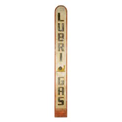 Lubri-Gas Painted Masonite Sign