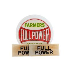 Farmers Union Gas Pump Globe, Ad Glass
