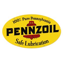 Pennzoil Lubrication Tin Litho Sign