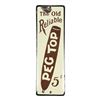Image 1 : Peg Top Porcelain Door "Push" Plate