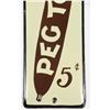 Image 2 : Peg Top Porcelain Door "Push" Plate