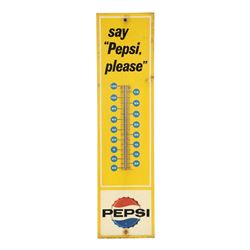 Pepsi Tin Litho Thermometer