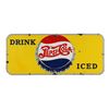 Image 1 : Pepsi-Cola Porcelain Door "Kick" Sign