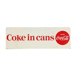 "Coke in Cans" Display Rack Sign