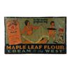 Image 1 : Large Maple Leaf Flour Tin Litho Sign